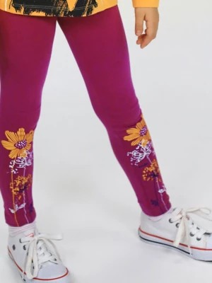 Zdjęcie produktu Legginsy dla dziewczynki, z motywem kwiatowym, różowe 9-13 lat Endo