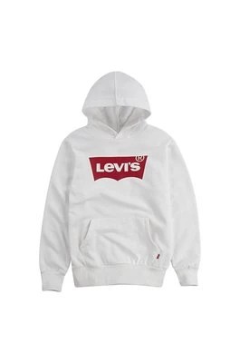 Zdjęcie produktu Levi's Bluza dziecięca kolor biały z kapturem z nadrukiem