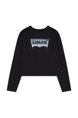 Zdjęcie produktu Levi's longsleeve bawełniany dziecięcy kolor czarny