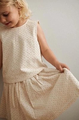 Zdjęcie produktu Liewood spódnica bawełniana dziecięca Padua kolor beżowy mini rozkloszowana