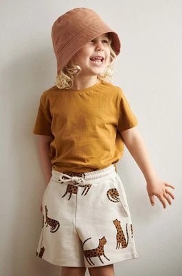 Zdjęcie produktu Liewood szorty bawełniane dziecięce Gram Printed Sweatshorts kolor beżowy wzorzyste regulowana talia