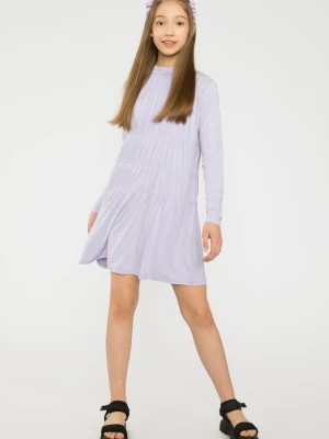 Zdjęcie produktu Lilowa sukienka z marszczeniami Reporter Young