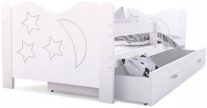 Zdjęcie produktu ﻿Łóżko parterowe 160x80 białe MIKOŁAJ