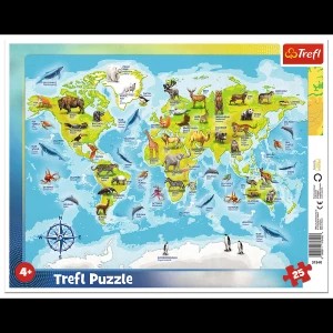 Zdjęcie produktu Mapa świata ze zwierzętami
