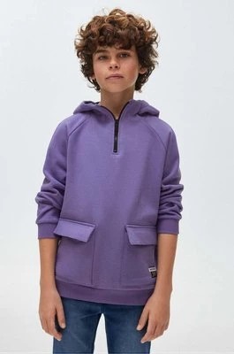 Zdjęcie produktu Mayoral bluza dziecięca kolor fioletowy z kapturem gładka
