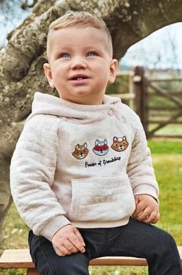 Zdjęcie produktu Mayoral bluza niemowlęca kolor beżowy z kapturem