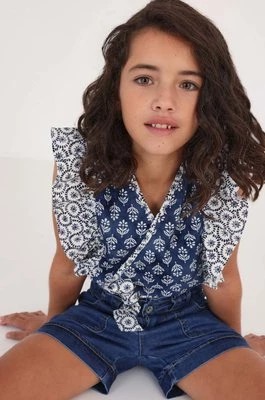 Zdjęcie produktu Mayoral bluzka bawełniana dziecięca kolor niebieski wzorzysta