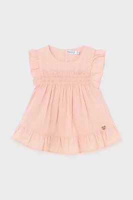 Zdjęcie produktu Mayoral bluzka bawełniana niemowlęca kolor różowy gładka