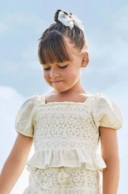Zdjęcie produktu Mayoral bluzka dziecięca kolor beżowy gładka