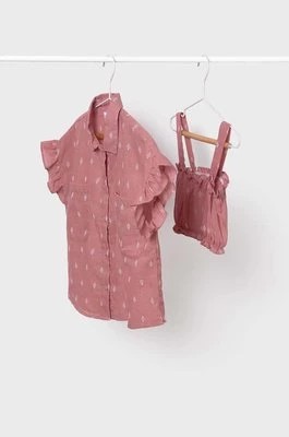 Zdjęcie produktu Mayoral top + koszula dziecięca kolor różowy wzorzysta