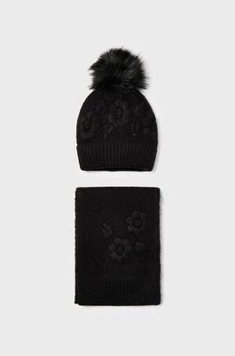 Zdjęcie produktu Mayoral czapka i szalik dziecięce kolor czarny