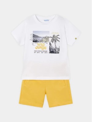 Zdjęcie produktu Mayoral Komplet t-shirt i spodenki 3605 Żółty Regular Fit