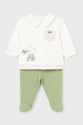 Zdjęcie produktu Mayoral Newborn komplet niemowlęcy z domieszką lnu kolor zielony