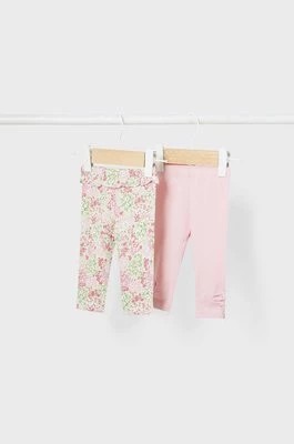 Zdjęcie produktu Mayoral Newborn legginsy niemowlęce 2-pack kolor różowy wzorzyste