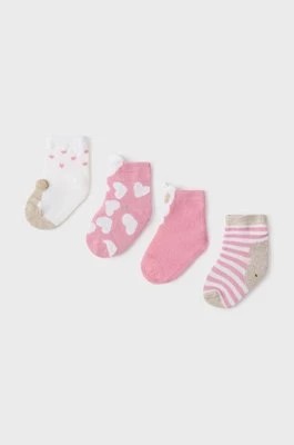 Zdjęcie produktu Mayoral Newborn skarpetki niemowlęce 4-pack kolor różowy