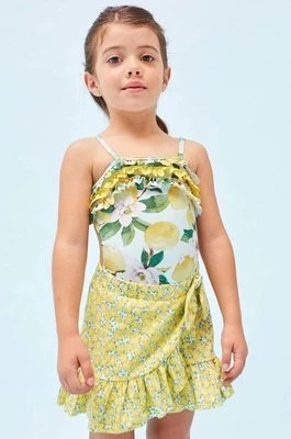 Zdjęcie produktu Mayoral spódnica bawełniana dziecięca kolor żółty mini prosta