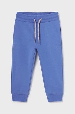 Zdjęcie produktu Mayoral spodnie dresowe dziecięce kolor niebieski gładkie