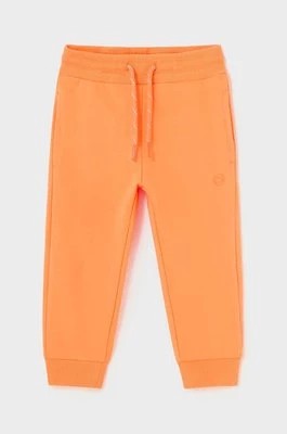 Zdjęcie produktu Mayoral spodnie dresowe dziecięce kolor pomarańczowy gładkie