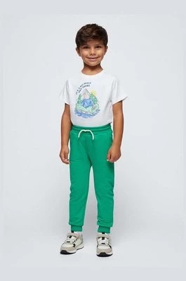 Zdjęcie produktu Mayoral spodnie dresowe dziecięce kolor zielony gładkie