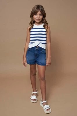 Zdjęcie produktu Mayoral szorty jeansowe dziecięce kolor niebieski gładkie