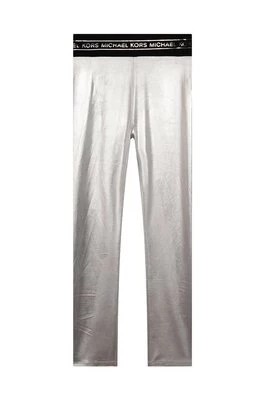 Zdjęcie produktu Michael Kors legginsy dziecięce kolor srebrny gładkie