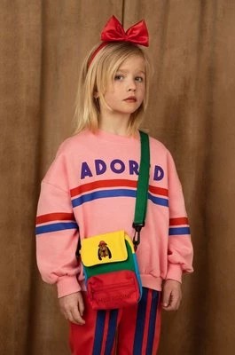 Zdjęcie produktu Mini Rodini bluza bawełniana dziecięca kolor różowy z nadrukiem