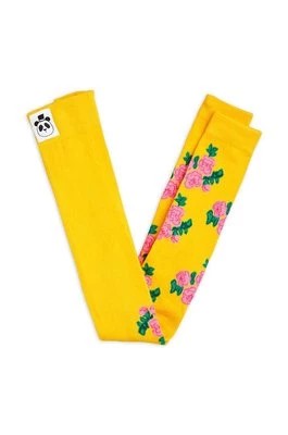 Zdjęcie produktu Mini Rodini legginsy dziecięce kolor żółty z nadrukiem