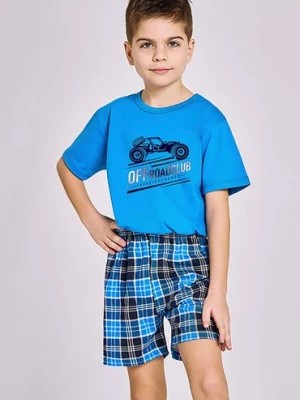 Zdjęcie produktu Niebieska piżama dla chłopca bawełniana Taro z autem