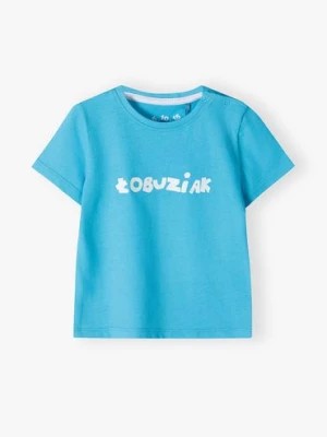 Zdjęcie produktu Niebieski bawełniany t-shirt niemowlęcy - ŁOBUZIAK 5.10.15.