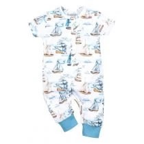 Zdjęcie produktu Nini Rampers niemowlęcy z bawełny organicznej dla chłopca 6 miesięcy, rozmiar 68