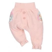 Zdjęcie produktu Nini Spodnie niemowlęce z bawełny organicznej dla dziewczynki 9 miesięcy, rozmiar 74