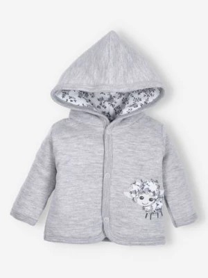 Zdjęcie produktu Ocieplana bluza niemowlęca dla dziewczynki szara z kapturem NINI