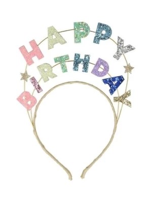 Zdjęcie produktu Opaska do włosów Happy Birthday brokatowa Meri Meri