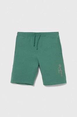Zdjęcie produktu Pepe Jeans szorty bawełniane dziecięce NEW EDDIE SHORT kolor zielony regulowana talia