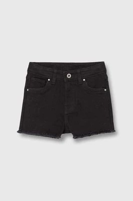 Zdjęcie produktu Pepe Jeans szorty jeansowe dziecięce A-LINE SHORT HW JR kolor czarny gładkie regulowana talia