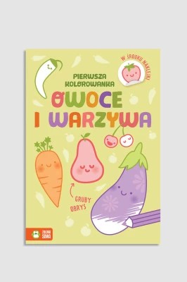 Zdjęcie produktu "Pierwsza kolorowanka. Owoce i warzywa" książka z zadaniami i naklejkami Zielona Sowa