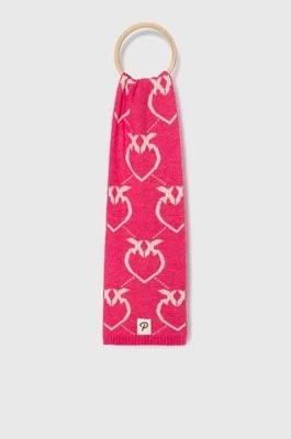 Zdjęcie produktu Pinko Up szalik z domieszką wełny kolor różowy wzorzysty