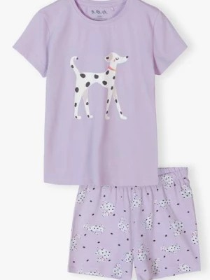 Zdjęcie produktu Piżama dla dziewczynki - fioletowa w dalmatyńczyki - 5.10.15.