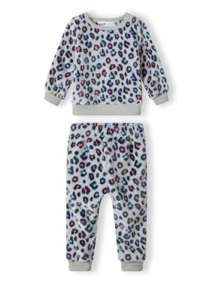 Zdjęcie produktu Piżama z długim rękawem w zwierzęcy nadruk z pluszowego polaru dla dziewczynki Minoti