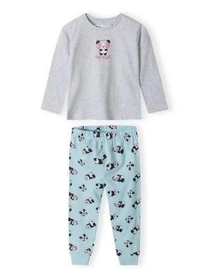 Zdjęcie produktu Piżama z długim rękawem z nadrukiem w pandy dla dziewczynki Minoti