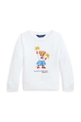 Zdjęcie produktu Polo Ralph Lauren bluza bawełniana dziecięca kolor biały z nadrukiem 312945063001