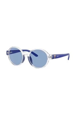 Zdjęcie produktu Polo Ralph Lauren okulary przeciwsłoneczne dziecięce kolor niebieski 0PP9508U