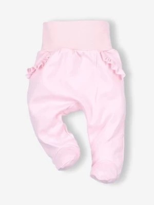 Zdjęcie produktu Półśpiochy niemowlęce z bawełny organicznej dla dziewczynki różowe NINI
