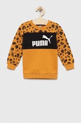 Zdjęcie produktu Puma bluza dziecięca ESS+ MATES Crew kolor żółty wzorzysta