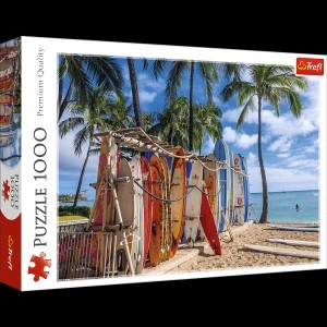Zdjęcie produktu Puzzle 1000 el. Plaża Waikiki, Hawaje