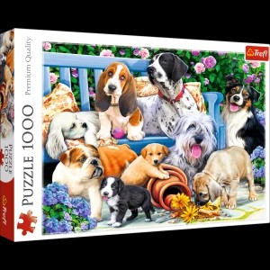 Zdjęcie produktu Puzzle 1000 el. Psy w ogrodzie