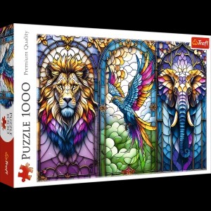 Zdjęcie produktu Puzzle 1000 el. Witraż, Zwierzęta
