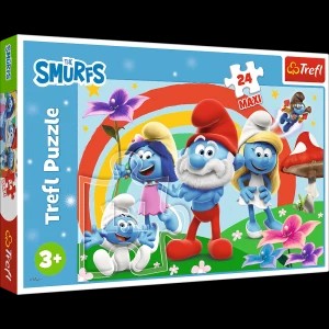 Zdjęcie produktu Puzzle 24 maxi Smerfy, Smerfny dzień