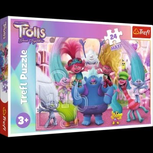 Zdjęcie produktu Puzzle 24 Maxi Trolls W świecie Trolli