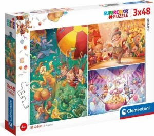 Zdjęcie produktu Puzzle Clementoni Cyrk 3 x 48 el. 25264